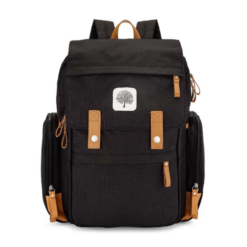 Parker baby black diaper bag